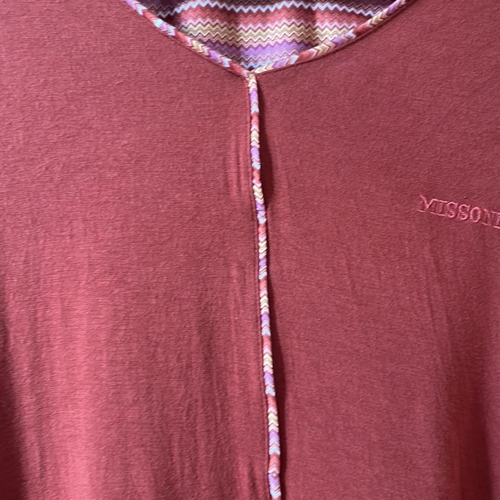 Missoni SkyTeam Pajamas Orange ZigZag Jersey Top - Picture 7 of 9